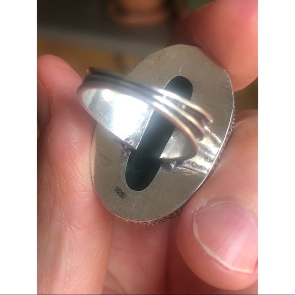 .925 stamped green malachite ring!!! - Picture 8 of 8